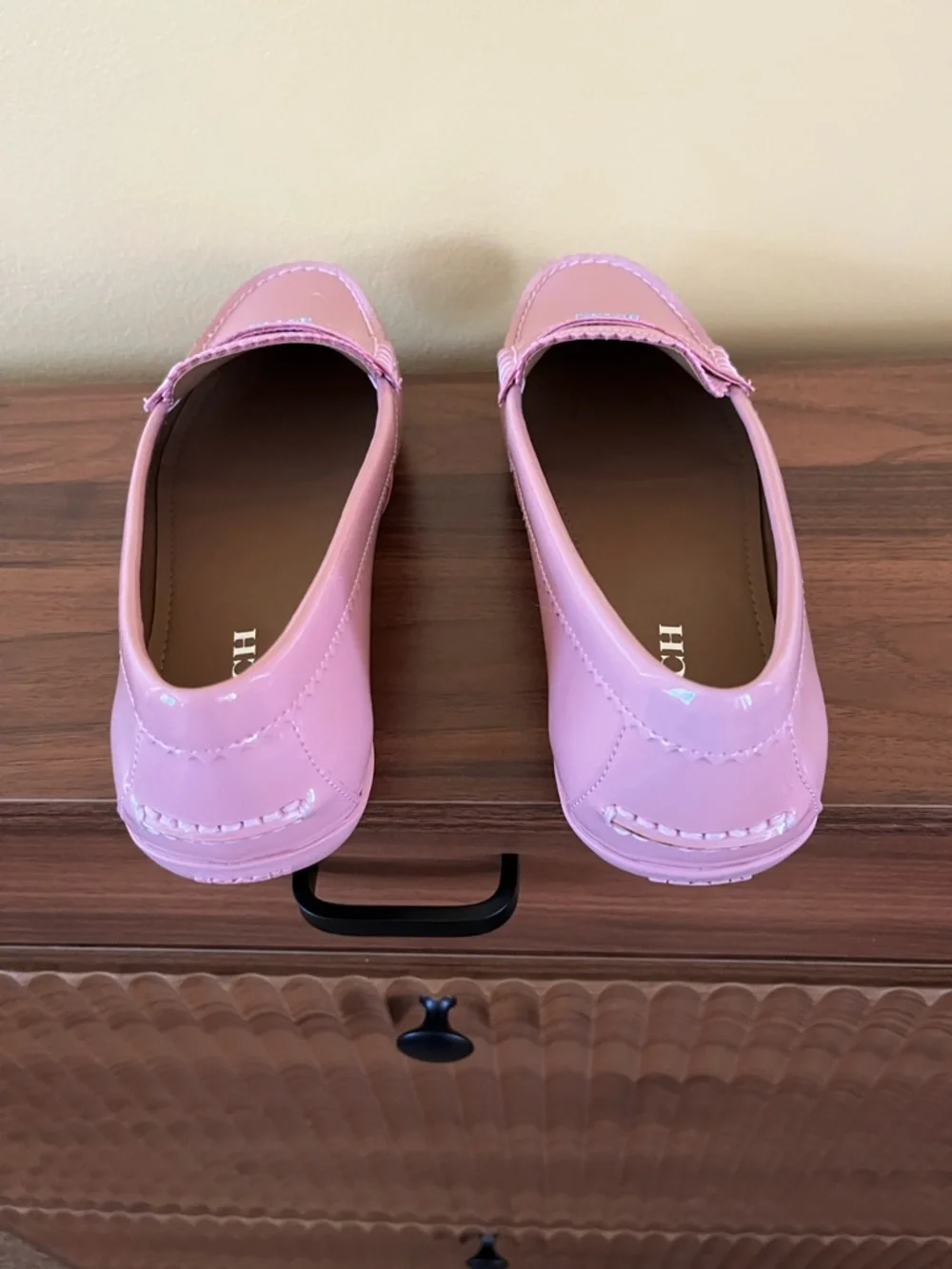 Coach Glossy Pink Loafers - Picture 5 of 11